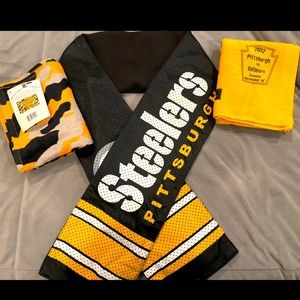 Steelers Gift Set Scarf and 2 Terrible Towels